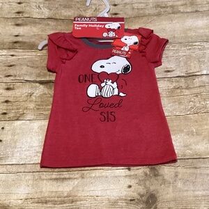 Peanuts Red Snoopy Kids Tee